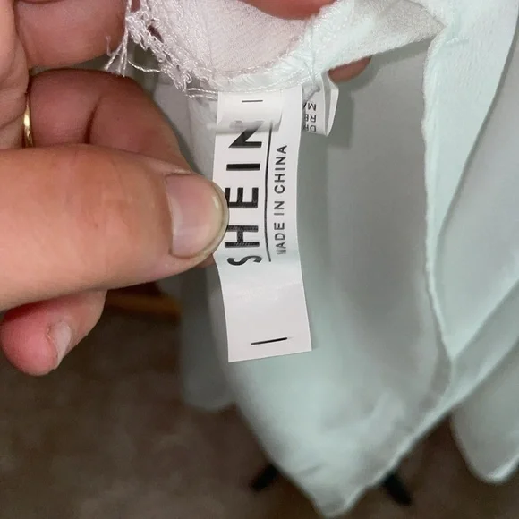 SHEIN white dress mini dress western wedding bridal dress size medium light - Picture 7 of 8